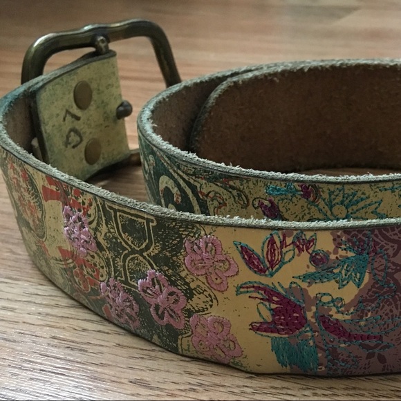 Lucky Brand Accessories - Lucky Brand Embroidered Leather Belt
